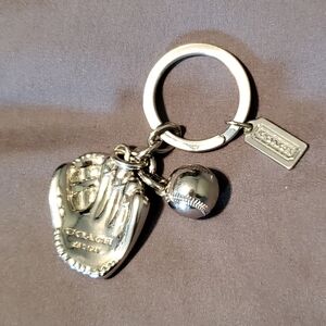 Coach Baseball Key Chain